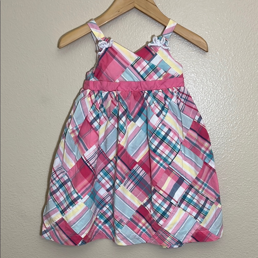 Janie and Jack Colorful Plaid Cotton Lined Sundress